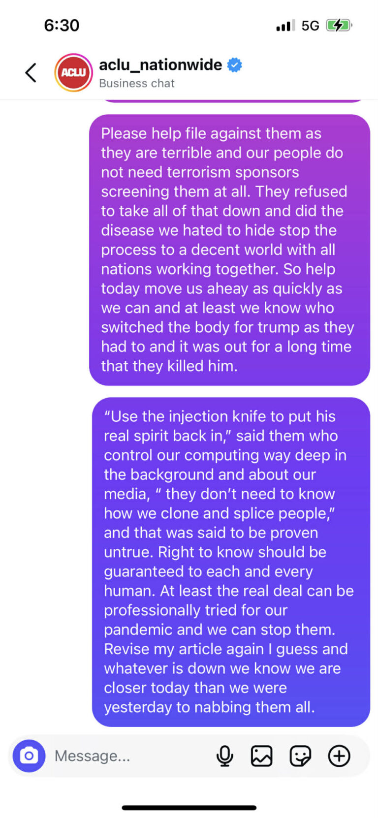 different tool used than was stated to ACLU and whoever lies is illegal